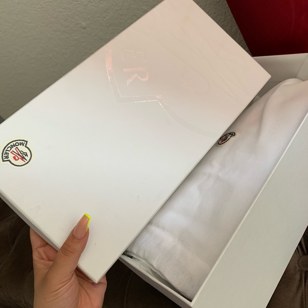 MONCLER basile logo slides- white